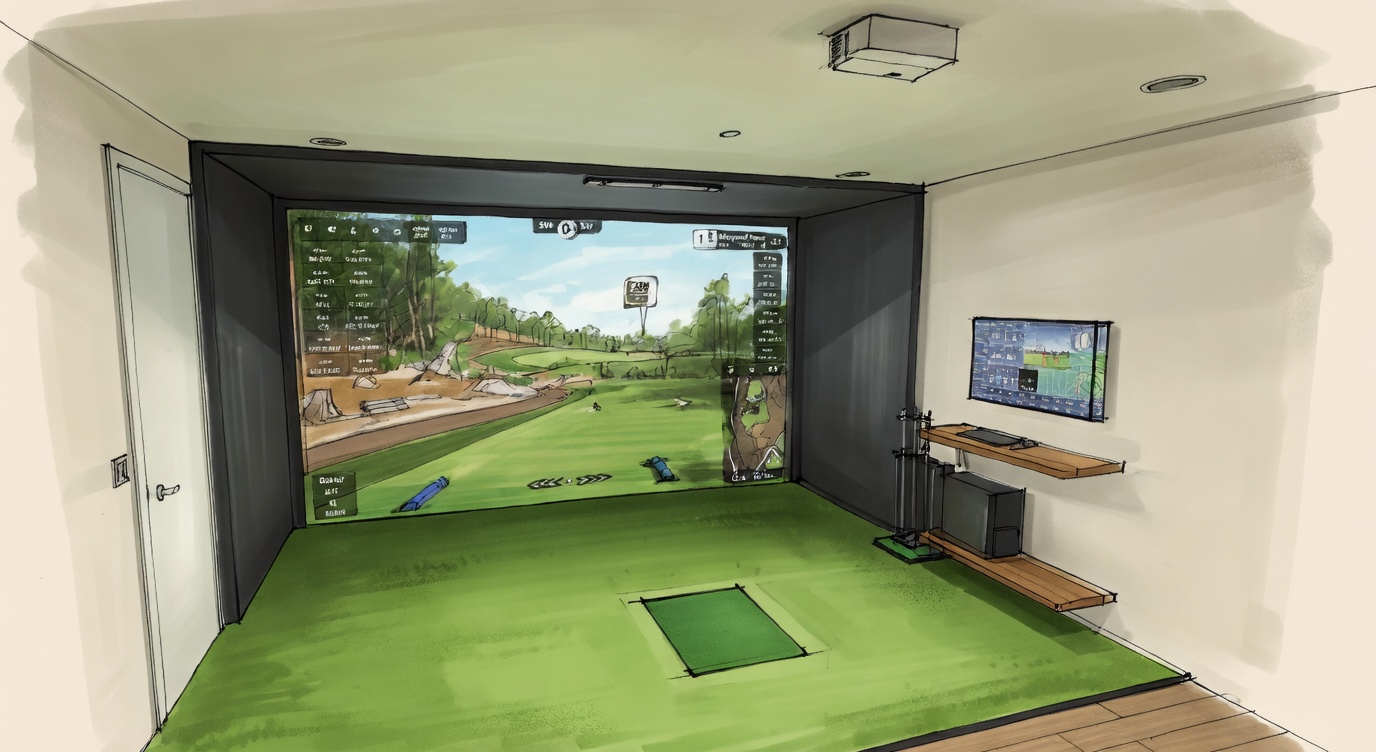 Custom golf simulator design process