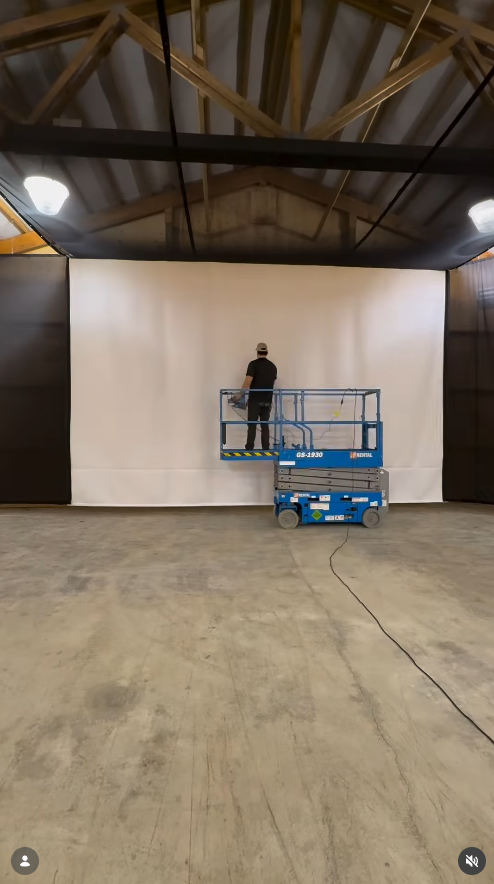 Large format screen installation