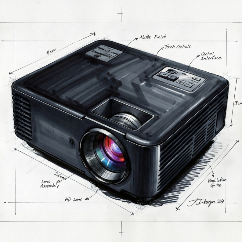 Golf simulator projector